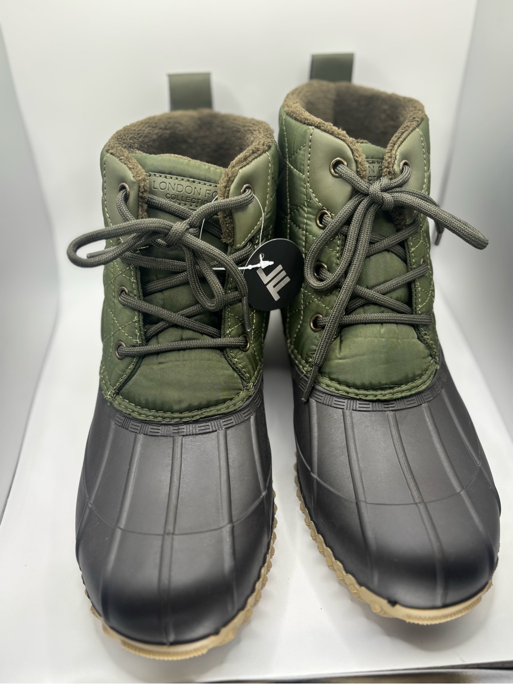 London Fog Women’s Winley Duck Boots Olive Size 10M - Picture 3 of 10